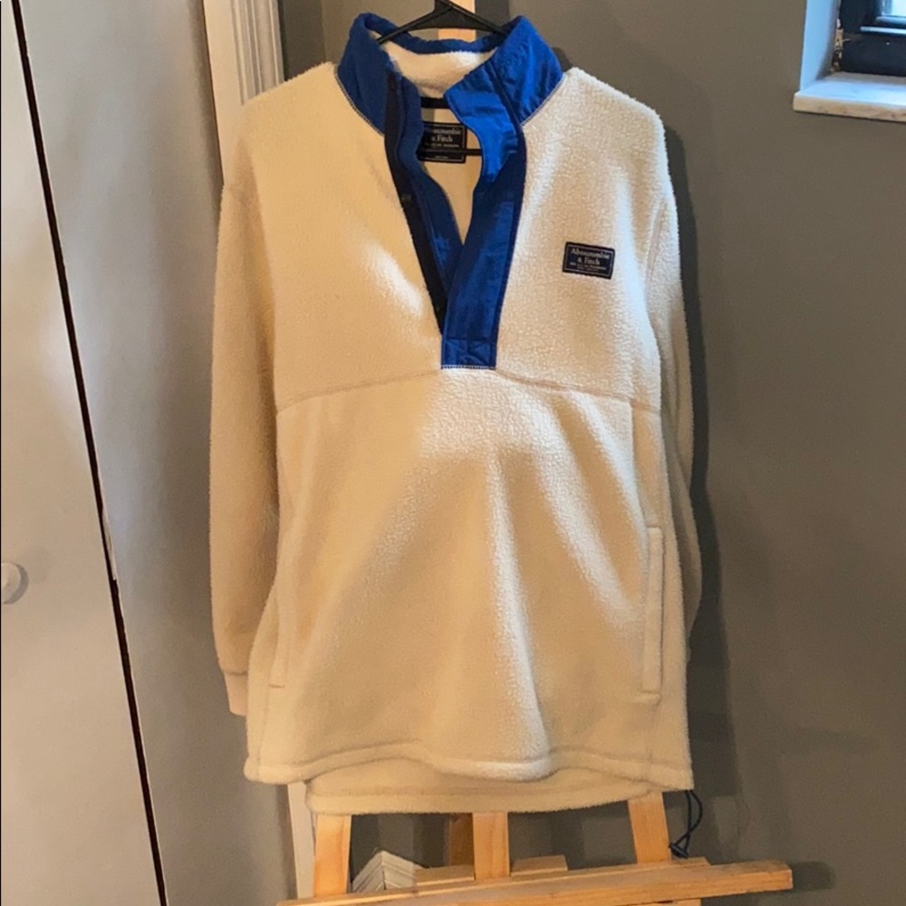 Abercrombie wool fleece pullover 1/4 zip